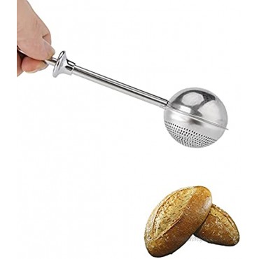 Shaker Duster Zerdie 2Pcs Stainless Steel Flour Sifter Spring Operated Handle Dispenser Powdered Sugar Sifters Dusting Wand