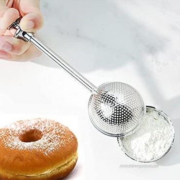 Sifter For Baking 2 Pack Powdered Sugar Flour Shaker Duster Hmxpls Stainless Steel Heavy Duty & Retractable Dusting Wand Mini Sifter For Baker Accessories