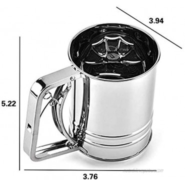 Sifter for Baking Flour Sifter Stainless Steel Handheld 3 Cup for Household Use