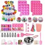 556 Pcs Silicone Lollipop Mold Set,Cake Pop Maker Kit,Baking Supplies with 3 Tier Cake Stand,Chocolate Candy Melting Pot Lollipop Sticks,Bag and Twist Ties,Decorating Pen and 6 Piping Icing Tips