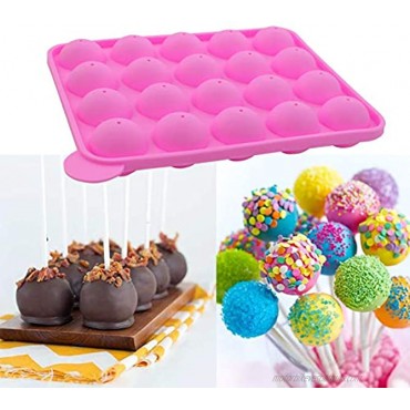 BPA Free Cake Pop Mold Silicone Silicone Molds with 100 cake pop sticks+100 Treat Bags+ 100 Twist Ties in mix Colors Great for Hard Candy Lollipop Cake Pop and Party Cupcake