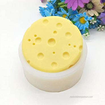 Cheese Shape Silicone Mold Round Cheese Shape Mold 3D Food Grade Silicone BPA Free Mold for Baking Cake Cheese Cake Chiffon Cake Fondant Cake Chocolate Ice Cream Pastry 4.6x2.2