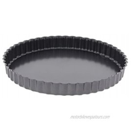 De Buyer Round Fluted Tart Mould with Straight Edge 32 cm Steel Silver 32x32x3 cm