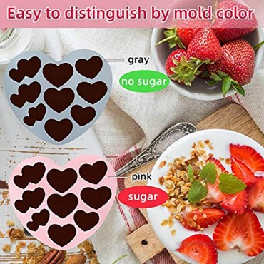 Heart Silicone Molds For Making Hot Cocoa Bombs Cake Jelly Pudding Chocolate Candy Mousse Dessert for Valentine,Mother's Day Or Party Used By Lovers Family Friends 2 Pcs.