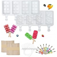 Popsicle Mold Set of 2 Faldcye Silicone Ice Cream Molds 100 Wooden Sticks Pop Molds Cake Pop Maker Ice Cubes