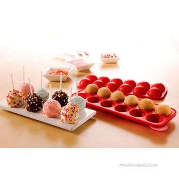 Premier Housewares 12-cake Pop Silicone Mould Red