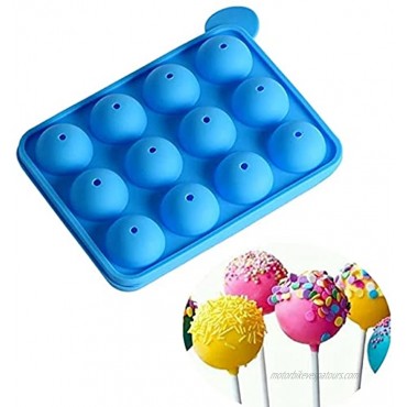 Silicone Cake Pop Maker Lollipop Baking Mold 12 Holes for Kids DIY ORANGE PK