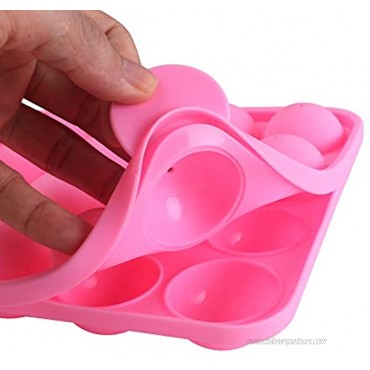 Warmbuy 20 Cavity Silicone Pink Lolly Pop Party Cupcake Baking Mold Cake Pop Stick Mold Tray