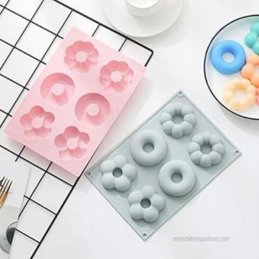 2 PCS Silicone Donut Molds for Baking 100% Nonstick Donut Pans Donut Mold for Donuts Bagels and More Small