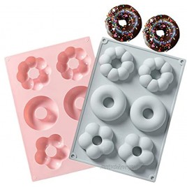 2 PCS Silicone Donut Molds for Baking 100% Nonstick Donut Pans Donut Mold for Donuts Bagels and More Small