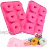 2PCS 6-Cavity Donut Pan Silicone Non-Stick Donut Mold for 6 Full-Size Donuts Easy Clean BPA Free Silicone Donut Mold for Cake Biscuit Bagels Muffins Pink