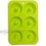 AFXOBO 6-Cavity Mini Donut Mold Silicone Donut Non-stick Baking Pan Making Donuts Cake Muffins 2 Pack