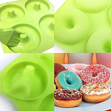 BAKHUK 3pcs Large Full Size Donut Pan 4Inches Silicone Donut Molds for Baking Non Stick Bagel Pan