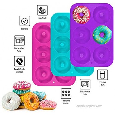 Boxiki Kitchen Donut Silicone Mold | Donut Molds for Baking | Silicone Baking Molds | Ring Mold | Donut Baking Pan