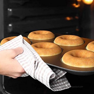 Donut Pan for Baking Non-Stick 6-Cavity Donut Pans ENLOY BPA Free Carbon Steel Cake Baking Pan Dishwasher Safe Set of 2