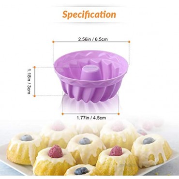 Magicfour 24 Pack Silicone Donut Cake Mold Muffin Donut Pans Non-stick Heat Resistant Mini Donut Mold Pan Cake Pan for Kitchen Baking Cupcake