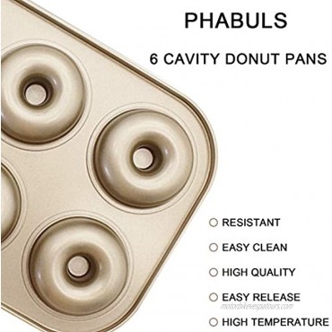 PHABULS Donut Pan Mini Donut Pans Nonstick 6 Cavity Sheet Pans for Baking Carbon Steel Doughnut Mold Baking Sheets for Oven Safe & Healthy1PCS
