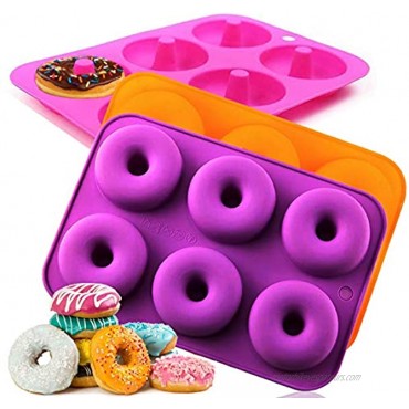 Silicone Donut Pan Non-Stick Donut Mold for Baking Full Size Bagel Doughnut,Dishwasher Oven Microwave Freezer Safe