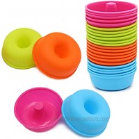 To encounter 24Pack Silicone Donut Pans for Baking Nonstick Round Doughnut Reusable Baking Cups,Muffin Cupcake Molds 2.5 Ounces Bagel Pan
