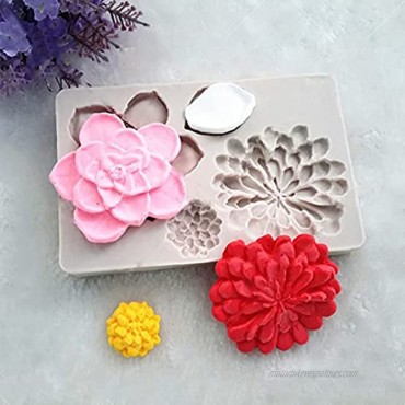 2 Pcs Cactus Silicone Cupcake Mold Cacti Fondant Molds Succulent Leaf Candy Molds Cactus Cupcake Toppers DIY Molds for Cupcake Cake Polymer Resin