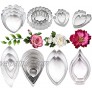 26Pcs Stainless Steel Gum Paste Flower and Leaf Cutter Set Fondant Flower Cookie Cutter Sugarcraft Flower Making Tool for Wedding,Birthday Cake Decorating