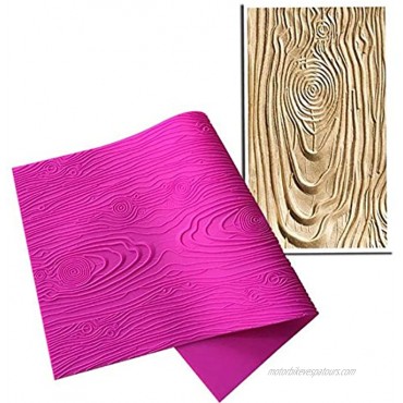 AK ART KITCHENWARE Woodgrain Fondant Impression Mat Silicone Cake Lace Mold Cake Texture Mat Pink BLM-23