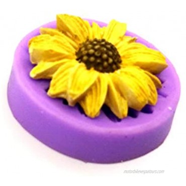 Chrysanthemum Silicone Mold,Flower Fondant Cake Baking Molds,Flowers Candy Cake Mould by Runloo -Purple