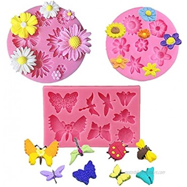 Flower Mold Butterfly Molds Leaf Mold,Cake Decorating Moulds Modeling Tools，Gummy Sugar Chocolate Candy Cupcake Mold
