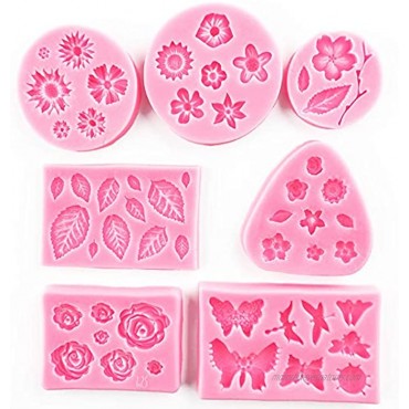 Flower Mold Butterfly Molds Leaf Mold,Cake Decorating Moulds Modeling Tools，Gummy Sugar Chocolate Candy Cupcake Mold
