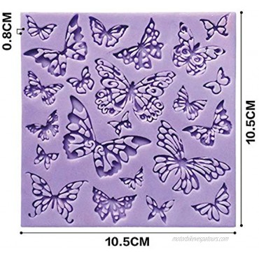 Fondant Impression Mats square fondant impression lace butterfly mould Silicone imprint mold Cake Decorating Supplies for Cupcake Wedding Cake topper Decoration