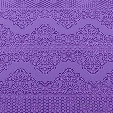Fondant Lace Molds Beasea Lace Mold for Cakes Decorating Silicone Mats with Impression Lace Cake Lace Molds and Mats Rose Pattern Molds Embossed Craft Tools Purple