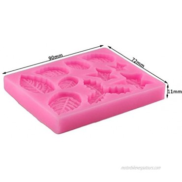 Joinor 2pcs DIY Maple Leaf Silicone Cupcake Baking Molds Fondant Cake Decorating Tools Gumpaste Chocolate Candy Clay Moulds
