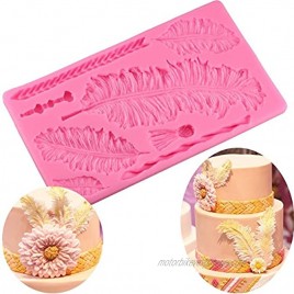 Joinor 3D Big Feathers Silicone Mold Fondant Cake Decorating Tools Candy Chocolate Gumpaste Mold