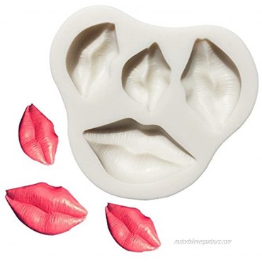 Kiss Collection Fondant Candy Silicone Mold Lips Fondant Mold for Sugarcraft Cake Decoration Cupcake Topper Polymer Clay Soap Wax Making For Baby Shower Wedding Party Supplies Favors