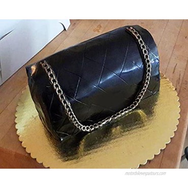KuuGuu 2 PACK Zipper Chain Silicone Mold for DIY Cake Cupcake Topper Fondant Chocolate Clay Mould Purse Bag Mold