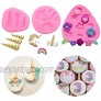 Mini Unicorn Mold Horn Ears Flowers Toppers Fondant Cake Pop Cookies for Birthday Party DIY Cake Decoration Jelly Chocolate Mold Set of 3
