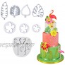 Mity rain Tropical Cake Mold Fondant Cutters Flamingo Hawaiian Leaf Silicone Cupcake Mold Palm Leaves Hibiscus Flowers Cookie Cutters Plastic Chocolate Cutter for Summer Luau Cake Decorating （8PCS