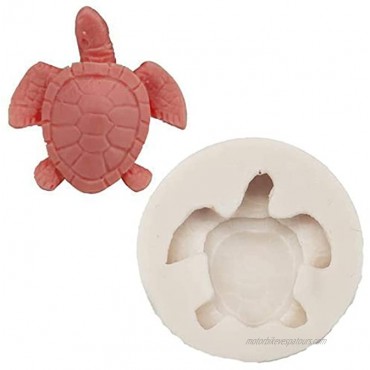 Set of 4 Marine Theme Mermaid Tail Sea Turtle Shell Fondant Silicone Mold for Sugarcraft Cake Border Decoration Cupcake Topper Polymer Clay Crafting Moulds