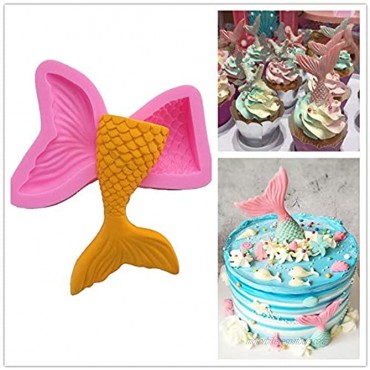 Silicone Mermaid Tail Fondant Soap Molds Seashell Sea Shell Starfish Chocolate Candy Sugarcraft Cake Decorating Polymer Clay Mold Tools