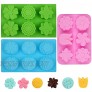 XIYUMINHONG 3 pieces of 6-cavity flower-shaped silicone mold DIY manual mold candy chocolate biscuit cake muffin silicone mold.