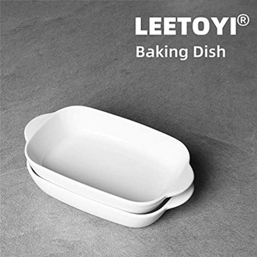 Ceramic 2.8 Quart Baking Dish 9 x 13 Set of 2 White
