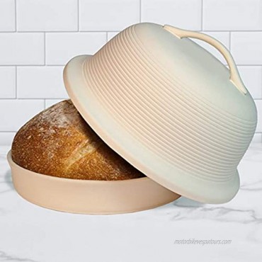 Sassafras Superstone Stoneware La Cloche Bread Baker Unglazed Bakes an Artisan Bread with Crusty Crust and a Light Crumb