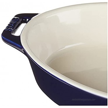 STAUB Ceramics Oval Baking Dish 9-inch Dark Blue