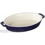 STAUB Ceramics Oval Baking Dish 9-inch Dark Blue
