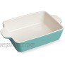 SWEEJAR Ceramic Baking Dish Rectangular Small Baking Pan with Double Handles 22OZ for Cooking Brownie Kitchen 6.5 x 4.9 x 1.8 InchesTurquoise