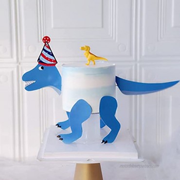 23 Pcs Dinosaur Body,Mini Dinosaurs,Trees,Leaf,Grass DIY Kids Birthday Party Cake Decoration Cake Stand 8inch