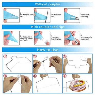 Cake Decorating Supplies Kit,310 PCS Baking Supplies Set with Icing Piping Tips & Russian Nozzles with Pattern Chart,Piping Bags,Mother’s Day Gift