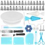 Kootek 103 Pcs Cake Decorating Tools Kit Baking Supplies Set with Revolving Cake Turntable Cake Leveler Cookie Cutter Piping Tips Frosting Pastry Bags Icing Spatula Smoother Cake Scrapers