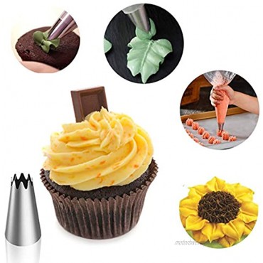 Ouddy 83 Pcs Cake Decorating Kit Supplies with Cake Turntable 36 Icing Tips 3 Icing Smoother 2 Icing Spatula 2 Silicone Bag 20 Disposable Pastry Bags Other Cake Decorating Tools for Beginner