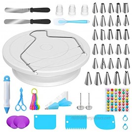 Ouddy Cake Decorating Supplies Kit with Cake Decorating Turntable 106 Pcs Cake Decorating Tools for Beginners,30 Cake Icing Tips Guide and Other Baking Tools